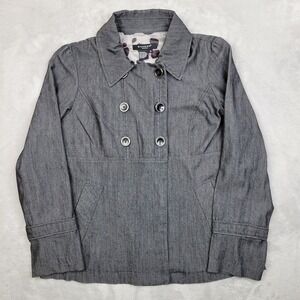 Sandro Coat Womens Small Jacket Sportswear Blazer Button Front Lined Long Sleeve